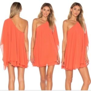Show Me Your Mumu Zsa Zsa Papaya chiffon mini Dress swing style Orange melon S